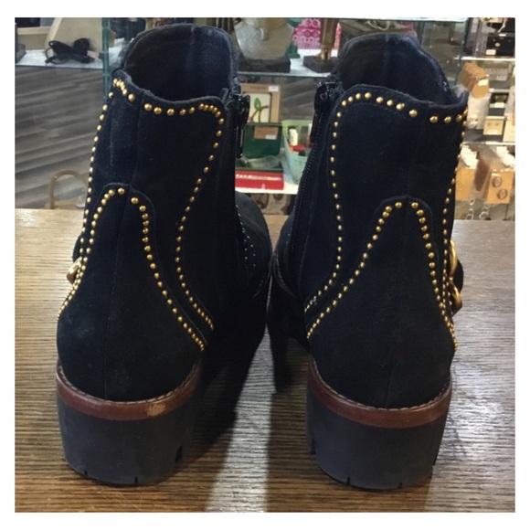 JEFFREY CAMPBELL FREE PEOPLE Suede Gold Studded Boots - Picture 5 of 8